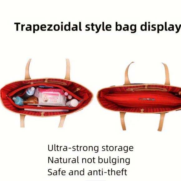 Peach Pink Felt Handbag Organizer Insert for Longchamps - Picture 2 of 7